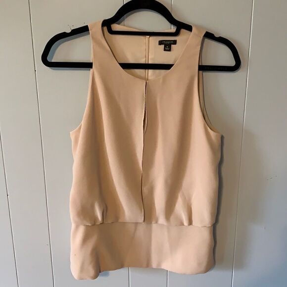 Ann Taylor Tan Tank Blouse Size 8 - Picture 1 of 7